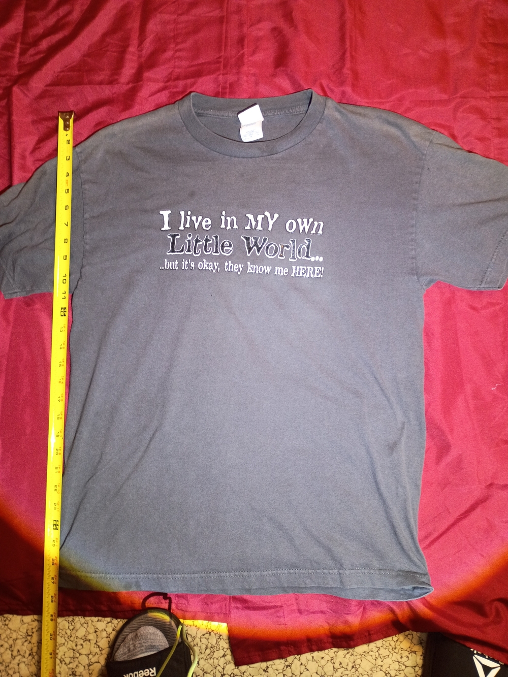 Gray Graphic Short Sleeve Tee - I Live in My Own Little World